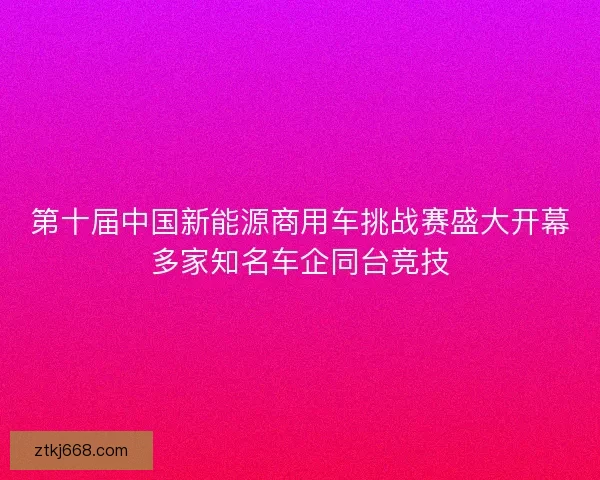 第十届中国新能源商用车挑战赛盛大开幕多家知名车企同台竞技